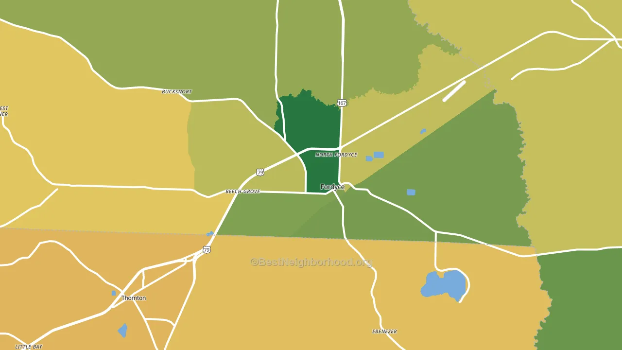 71742, AR block-group voter-turnout map