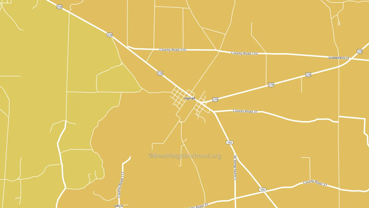 71745, AR block-group voter-turnout map