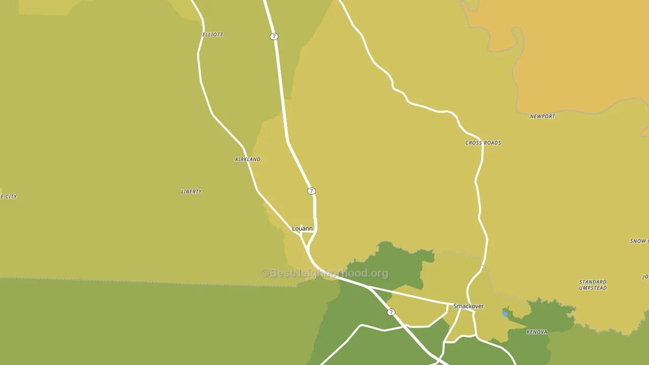 71751, AR block-group voter-turnout map