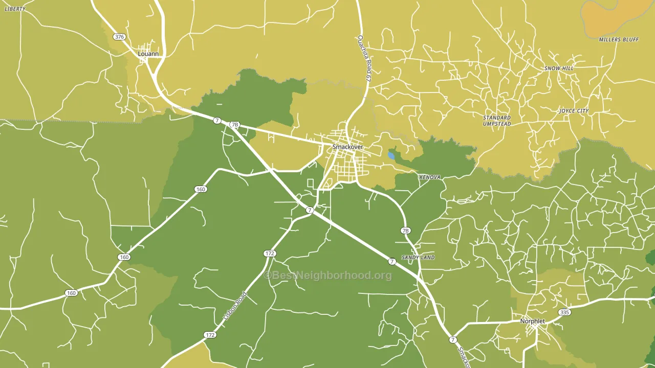 71762, AR block-group voter-turnout map