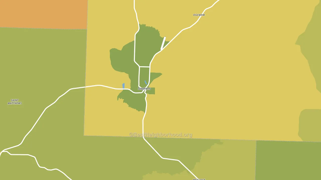 71764, AR block-group voter-turnout map