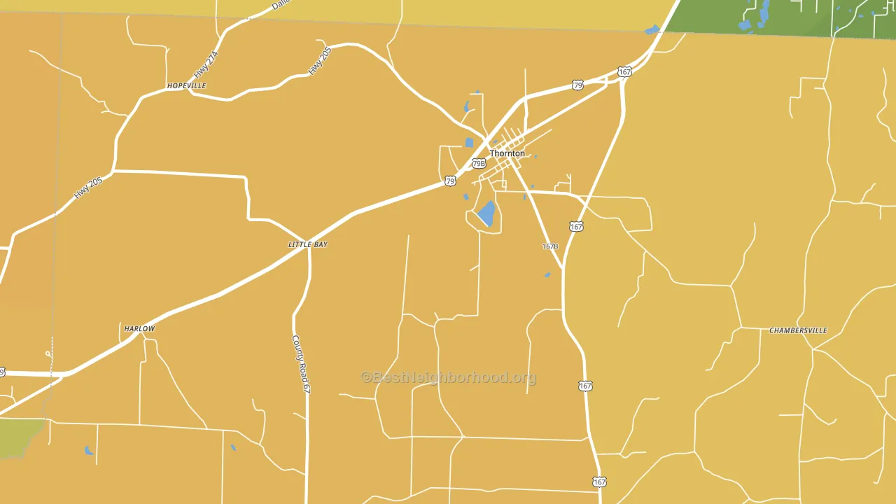 71766, AR block-group voter-turnout map