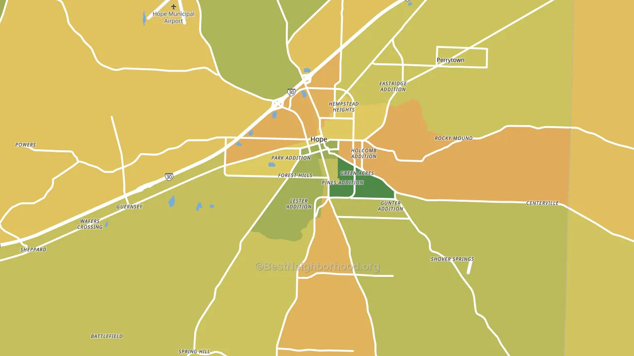 71801, AR block-group voter-turnout map