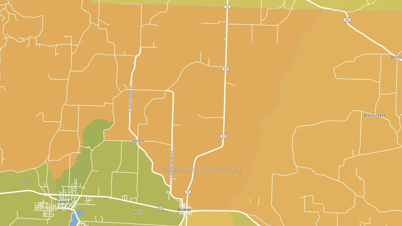 71827, AR block-group voter-turnout map