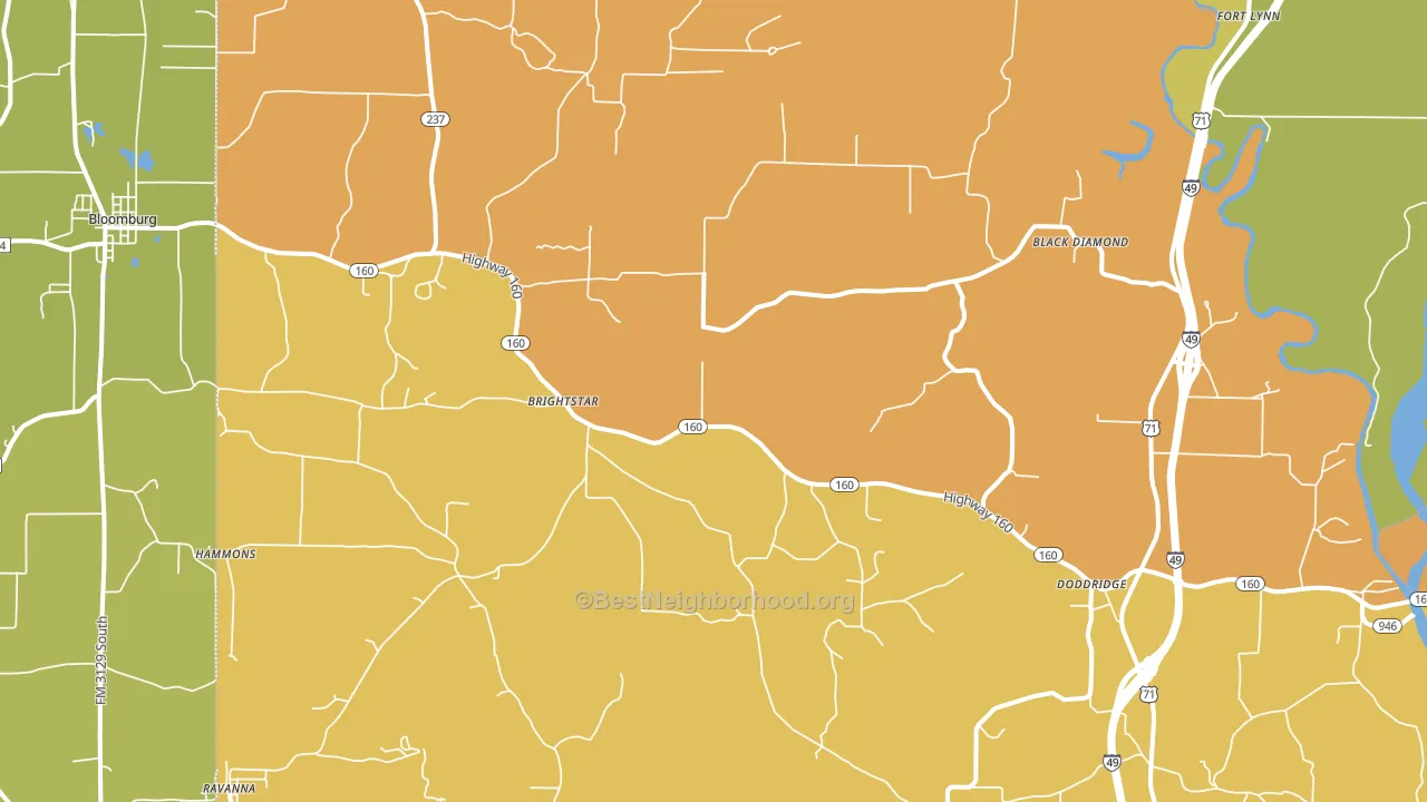 71834, AR block-group voter-turnout map