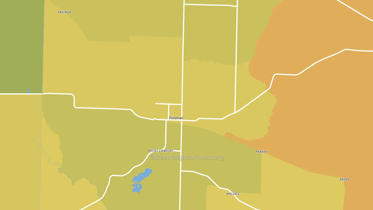 71836, AR block-group voter-turnout map