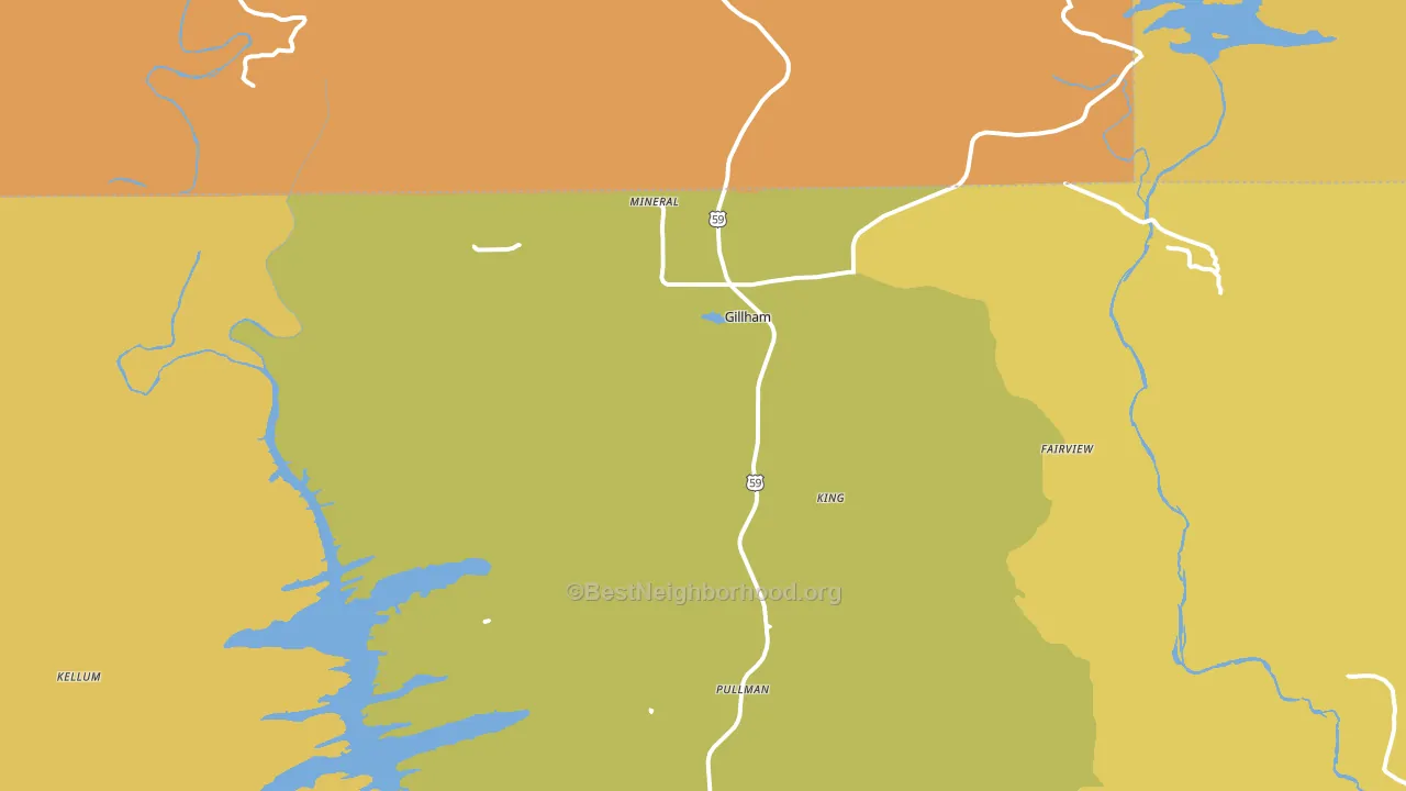 71841, AR block-group voter-turnout map