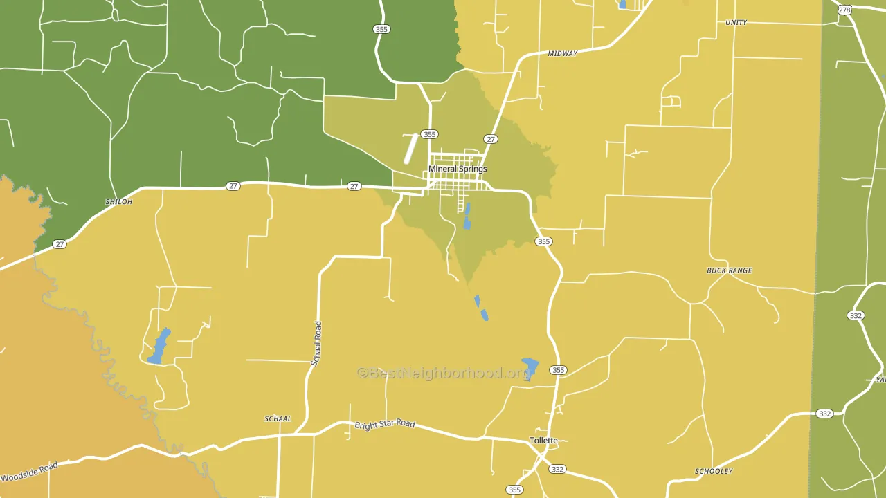 71851, AR block-group voter-turnout map