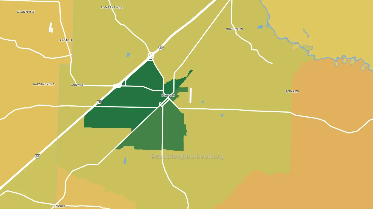 71857, AR block-group voter-turnout map