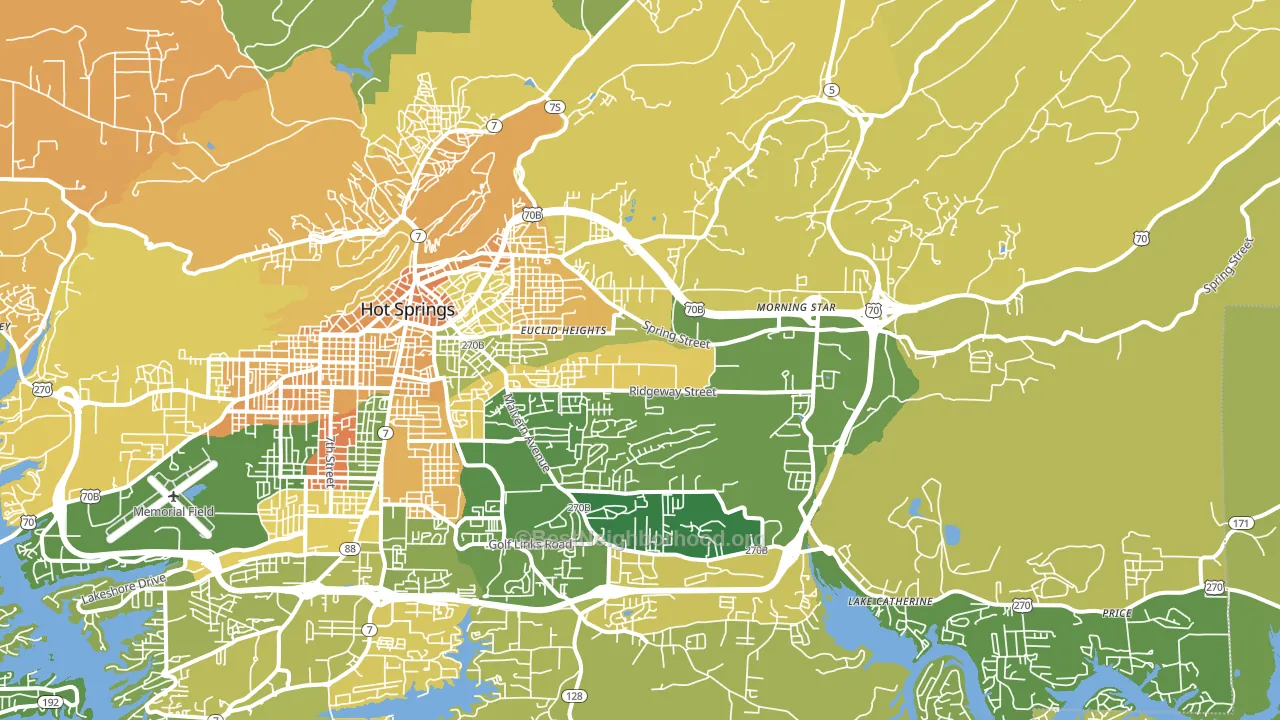 71901, AR block-group voter-turnout map