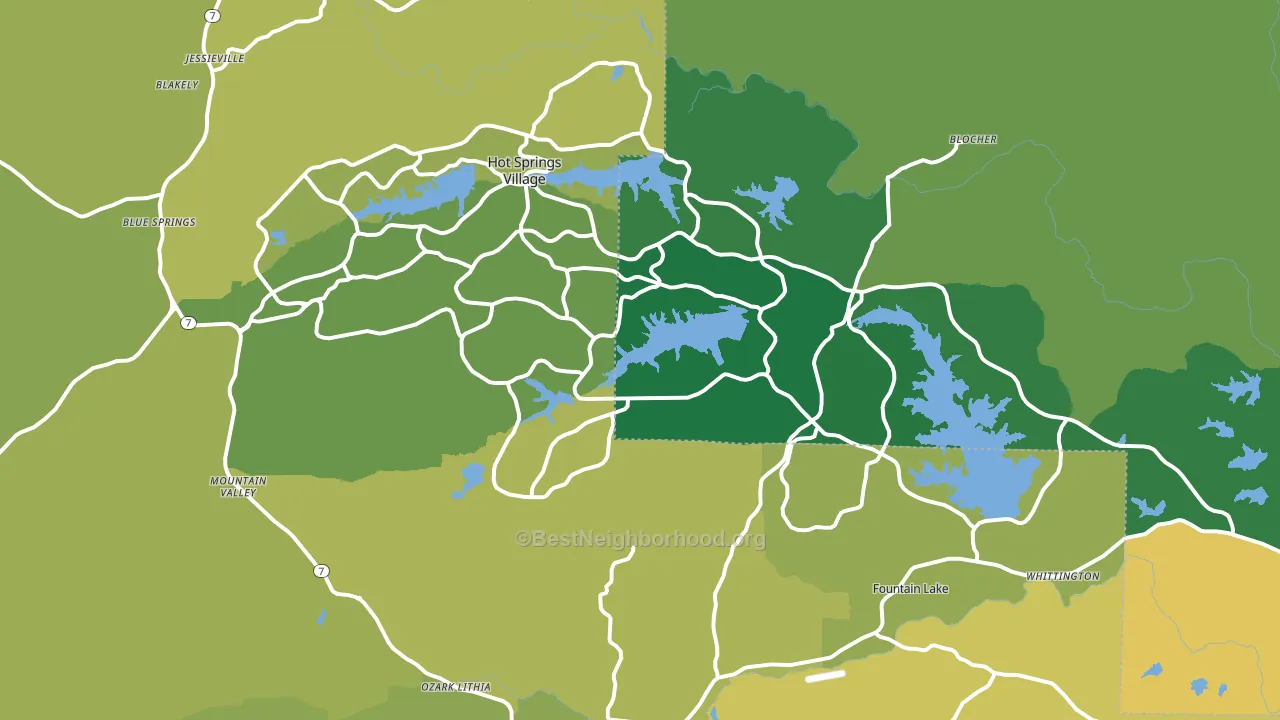 71909, AR block-group voter-turnout map
