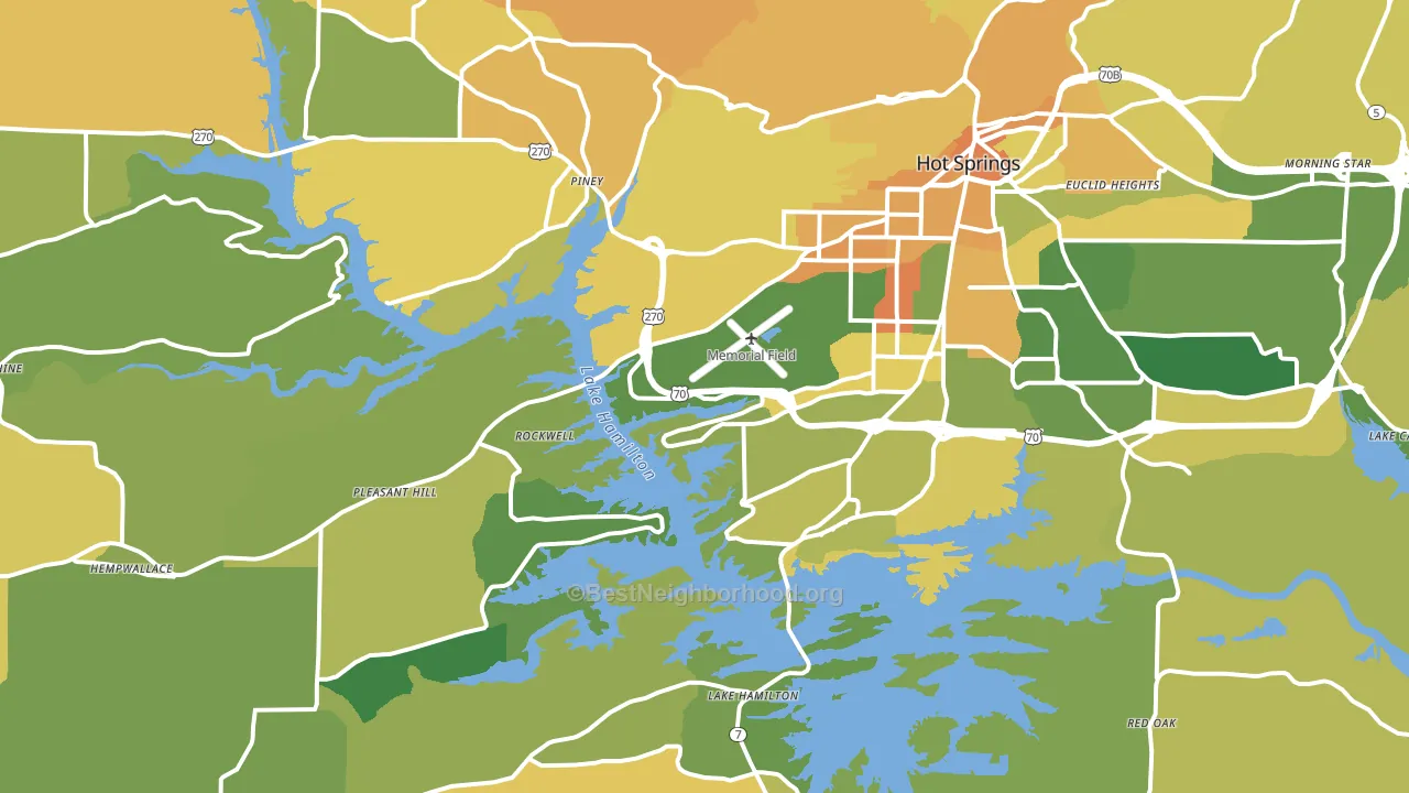 71913, AR block-group voter-turnout map