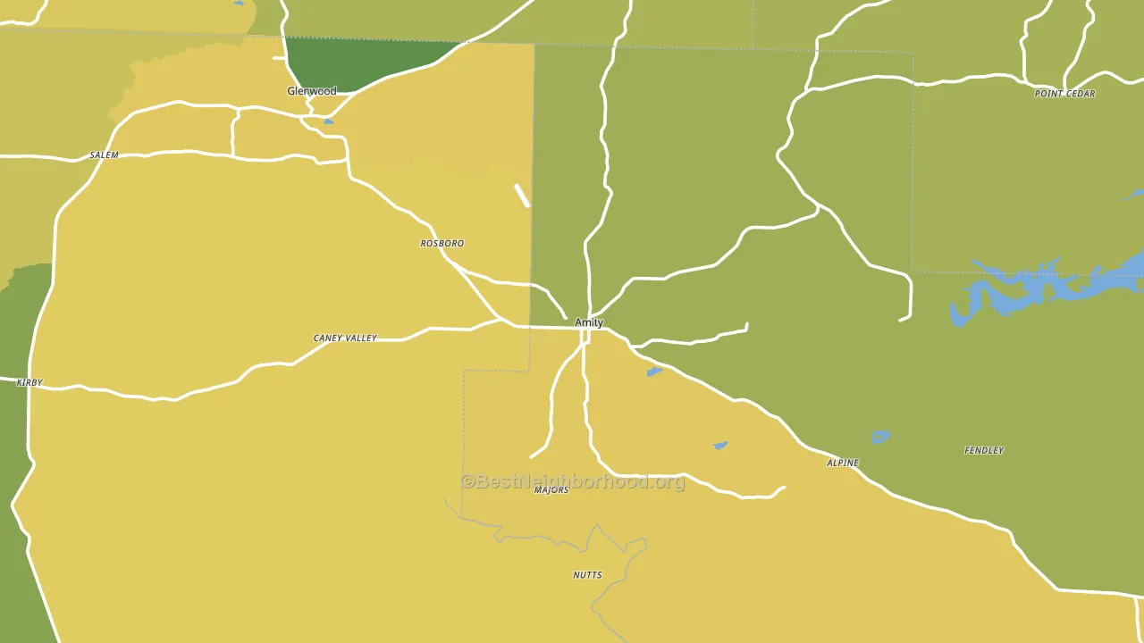 71921, AR block-group voter-turnout map