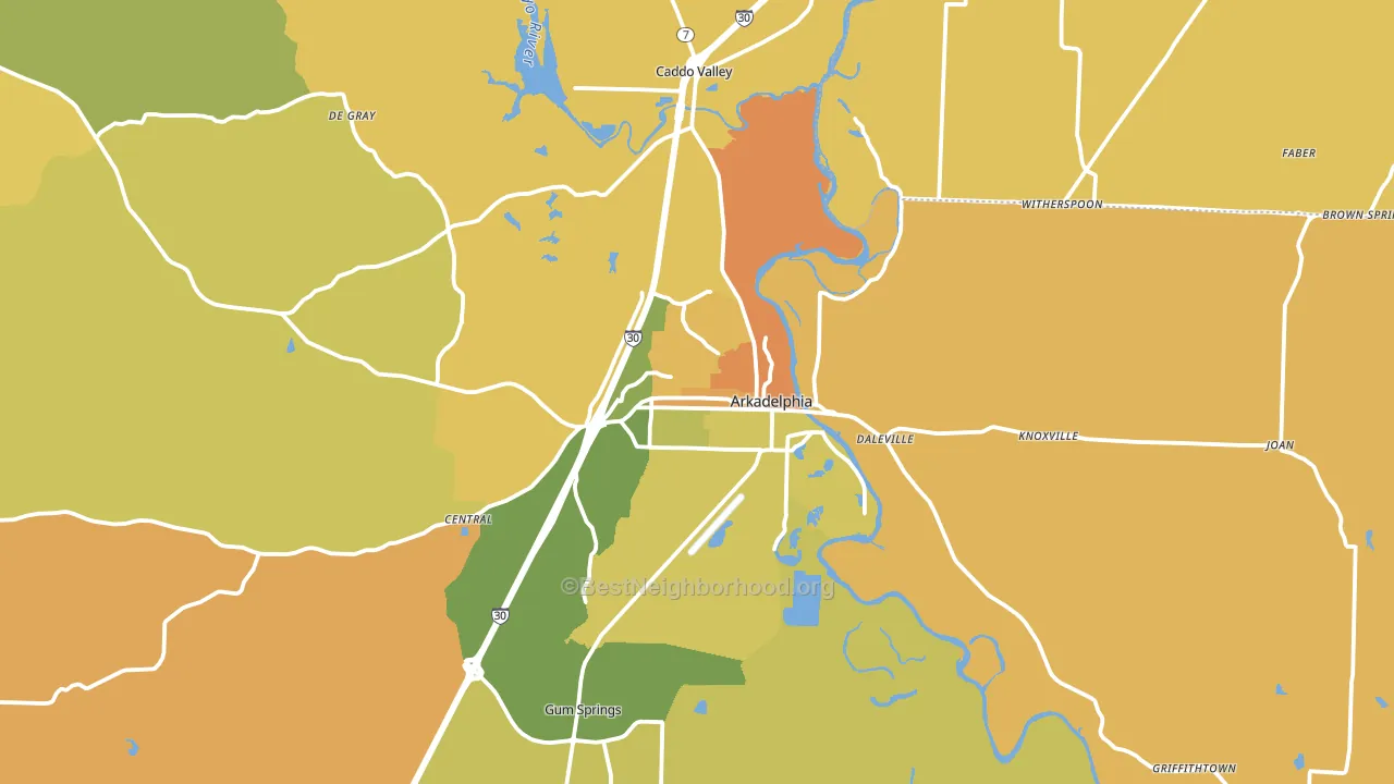 71923, AR block-group voter-turnout map