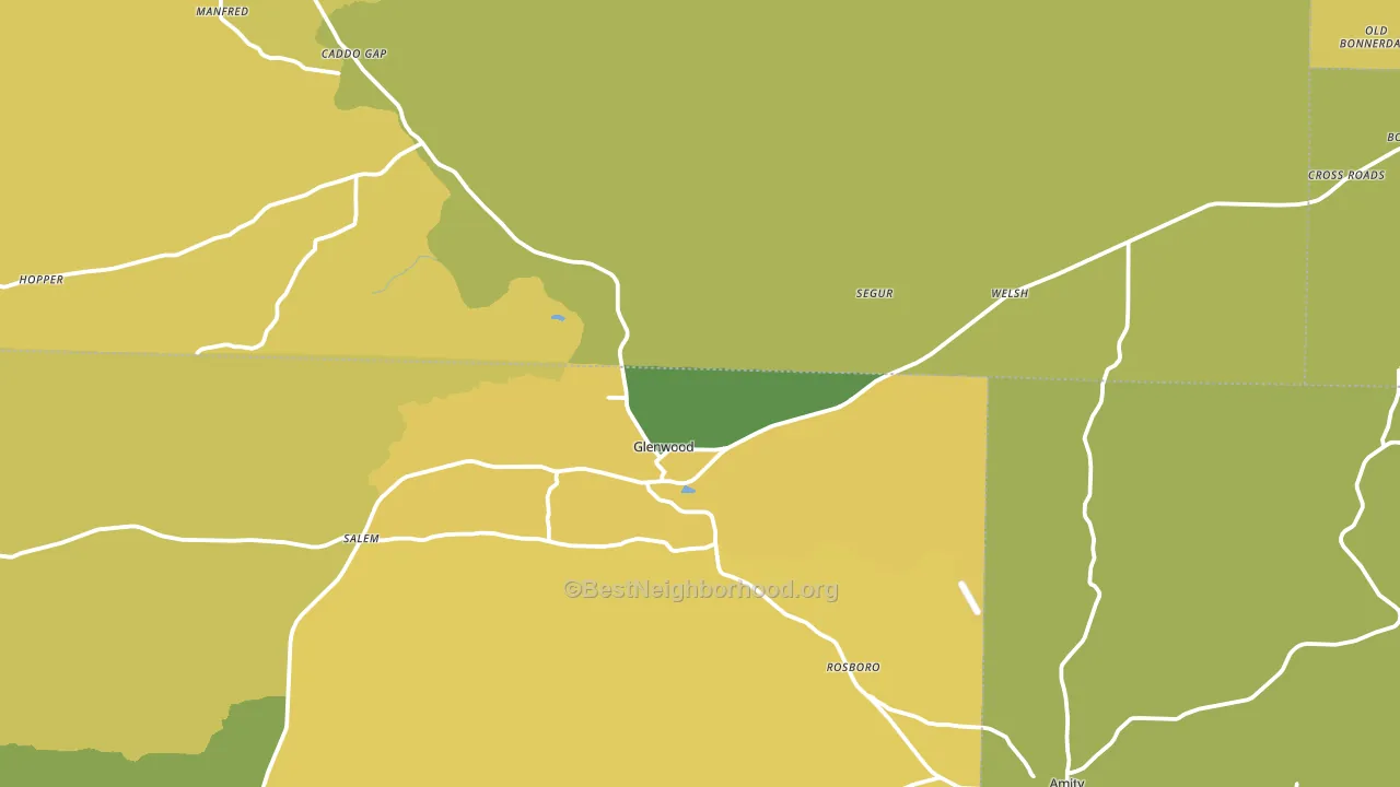71943, AR block-group voter-turnout map