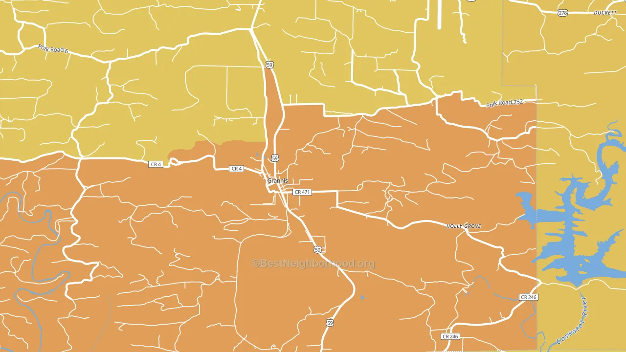 71944, AR block-group voter-turnout map