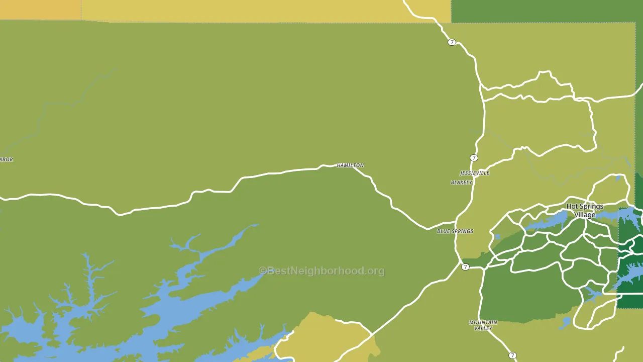 71949, AR block-group voter-turnout map