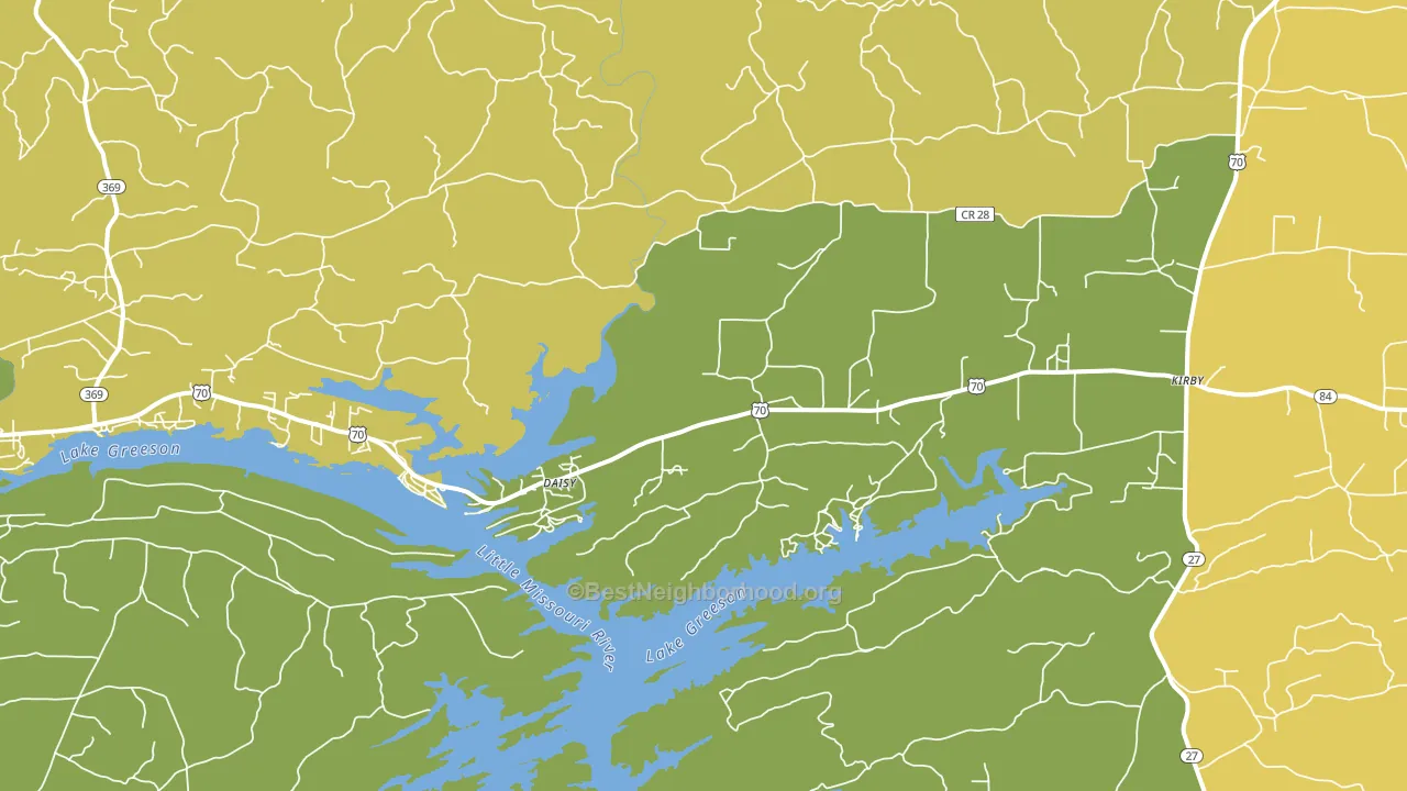 71950, AR block-group voter-turnout map