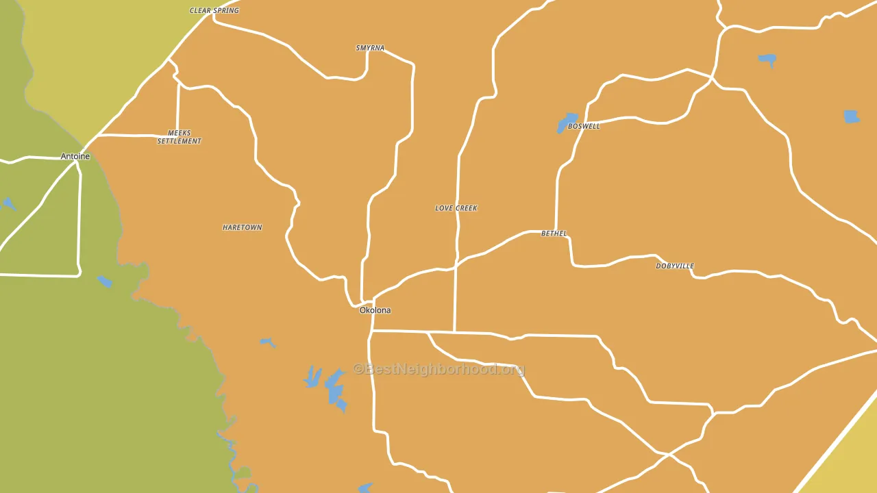 71962, AR block-group voter-turnout map