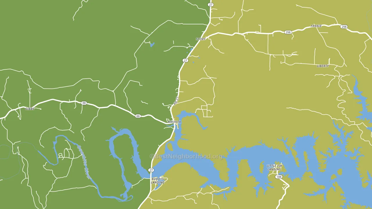71970, AR block-group voter-turnout map