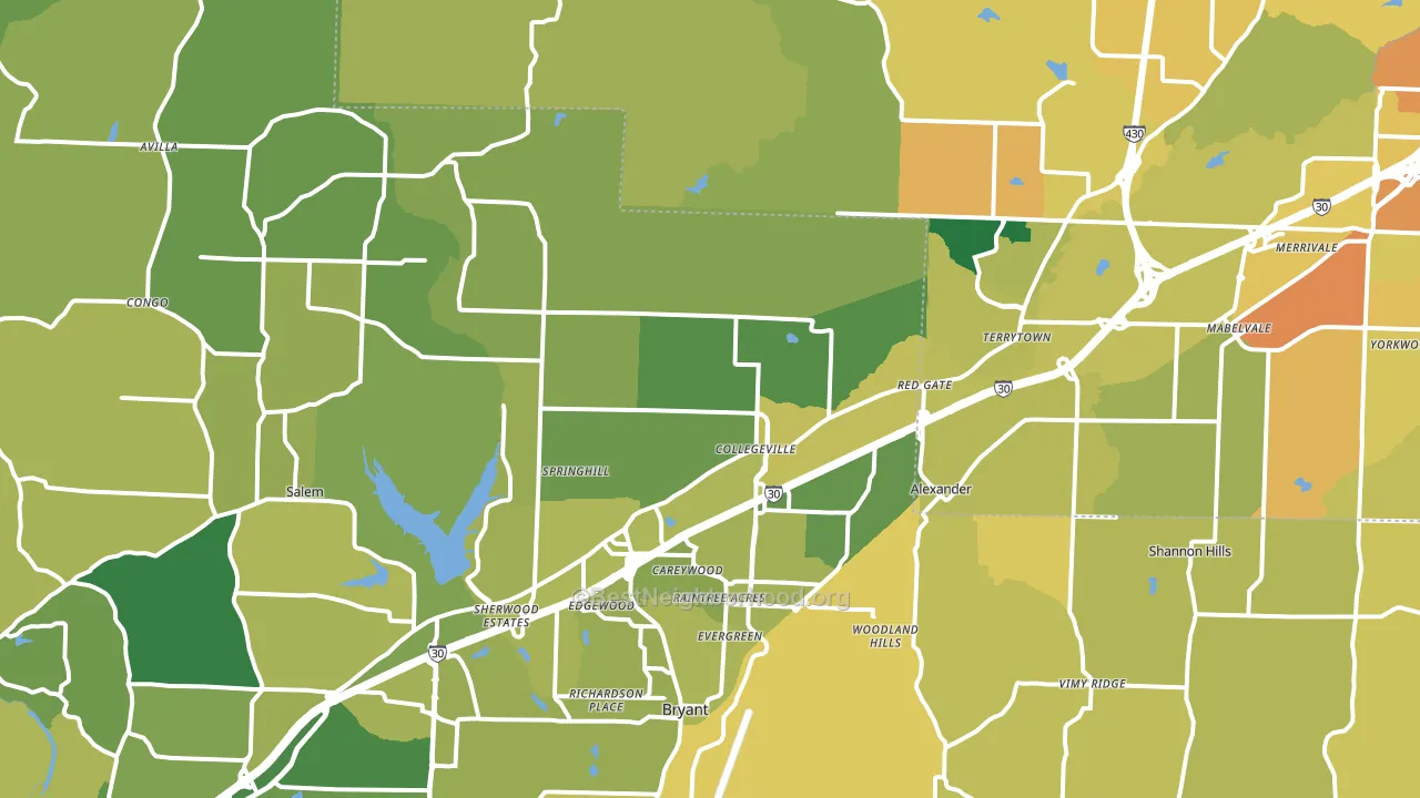 72002, AR block-group voter-turnout map