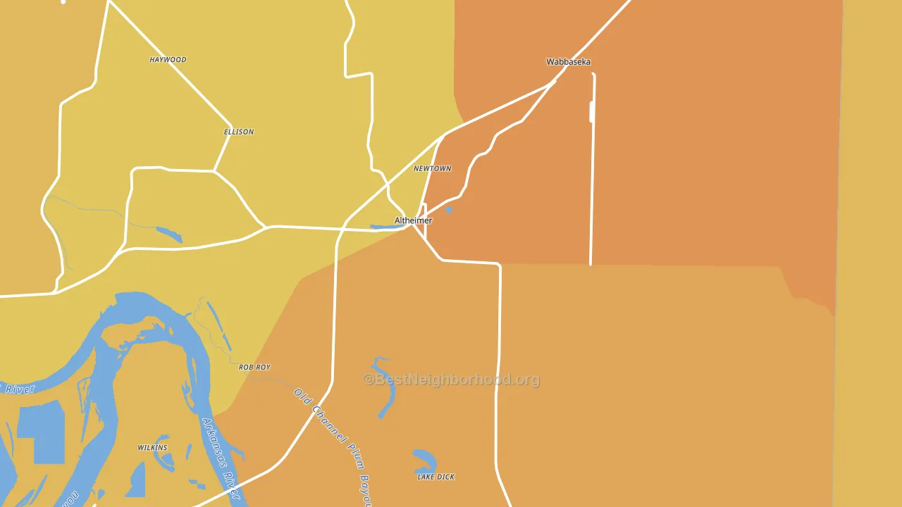 72004, AR block-group voter-turnout map
