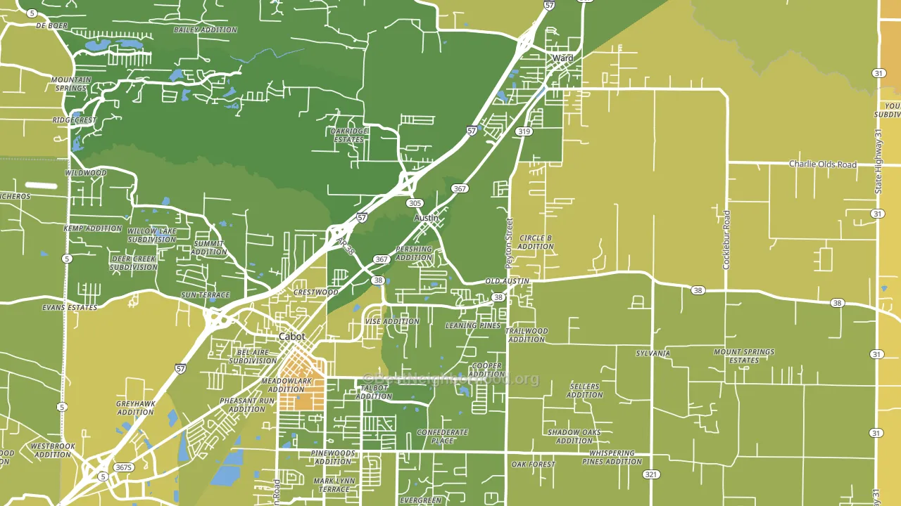 72007, AR block-group voter-turnout map