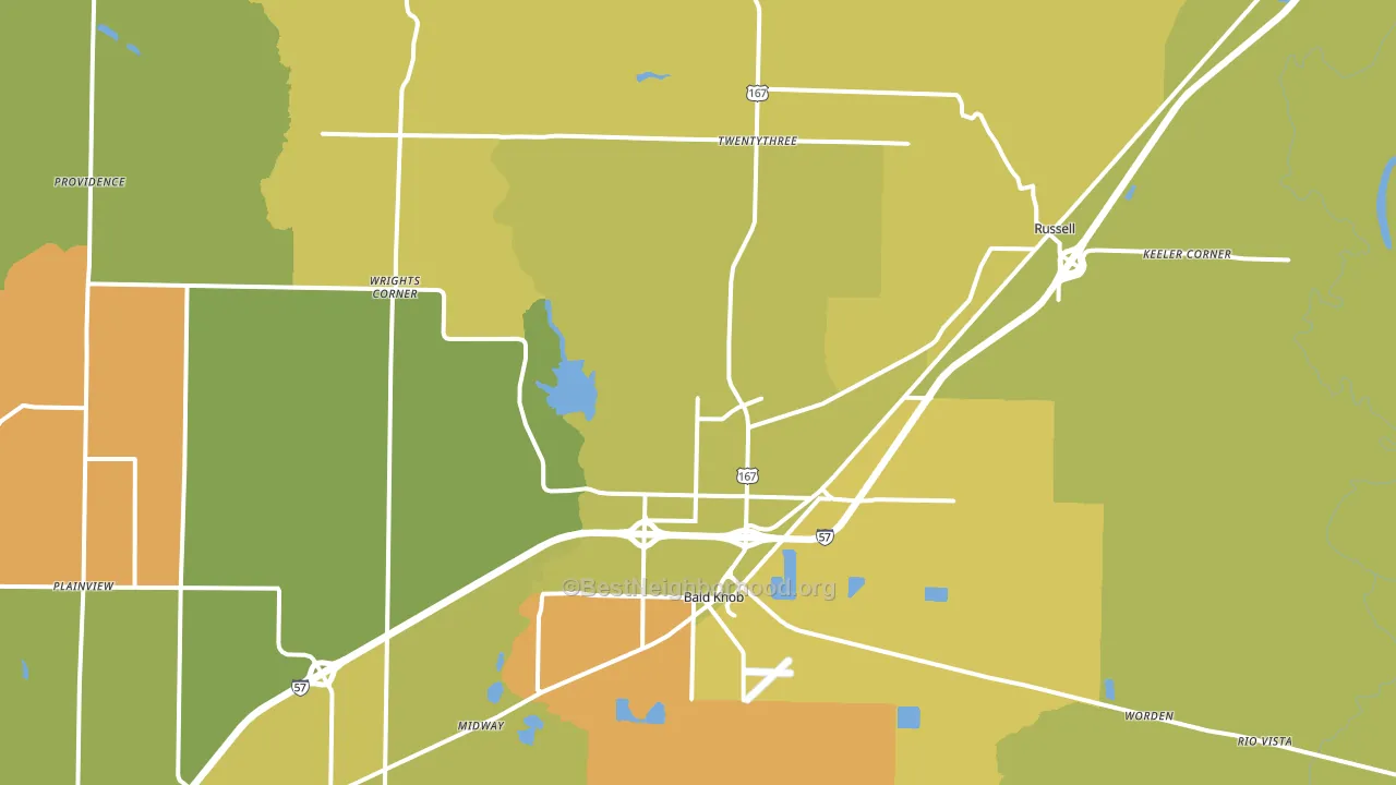 72010, AR block-group voter-turnout map
