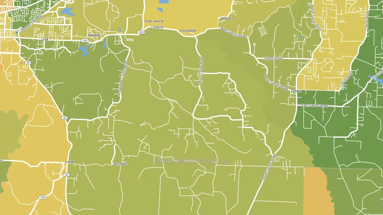 72011, AR block-group voter-turnout map