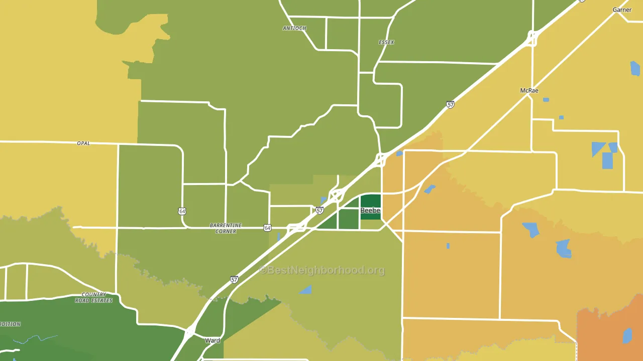 72012, AR block-group voter-turnout map