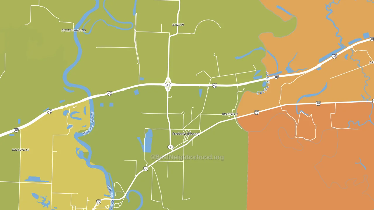 72017, AR block-group voter-turnout map
