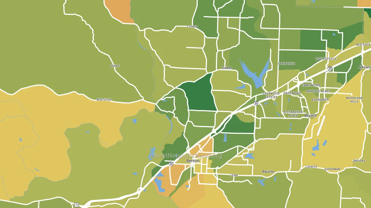 72019, AR block-group voter-turnout map