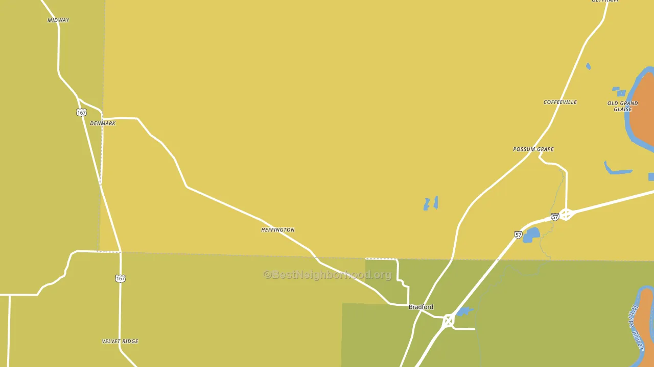 72020, AR block-group voter-turnout map