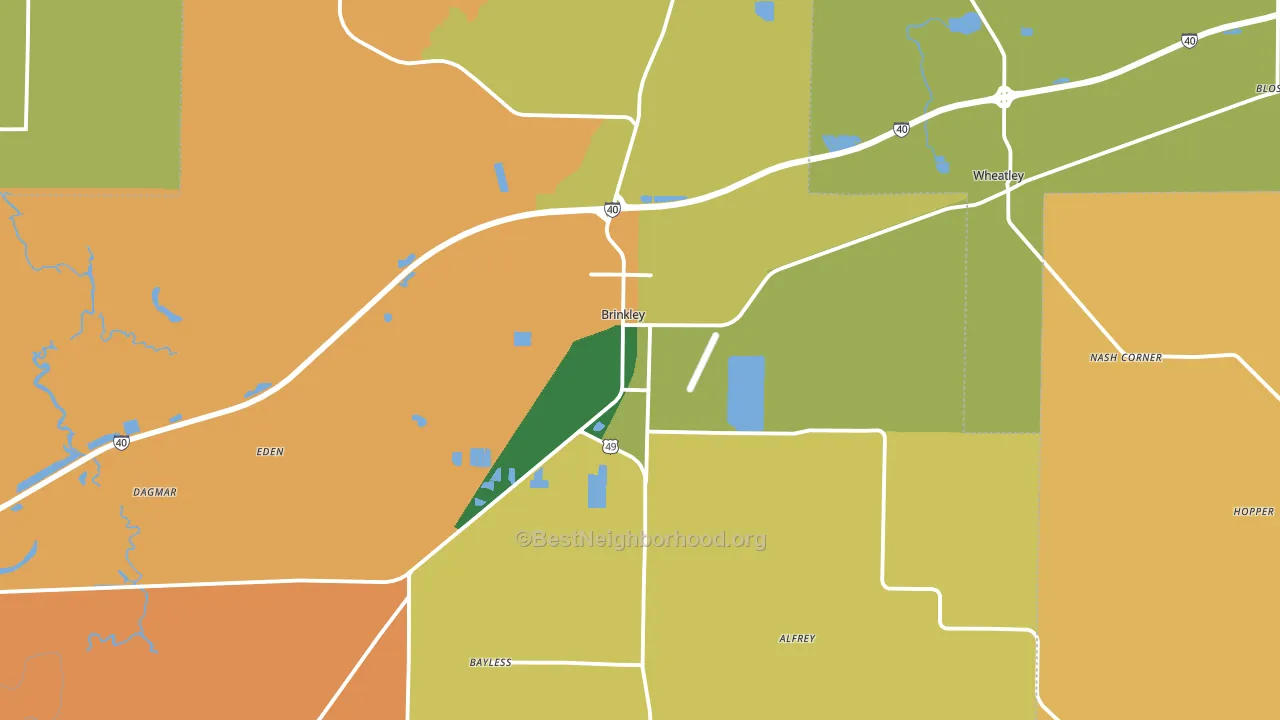 72021, AR block-group voter-turnout map