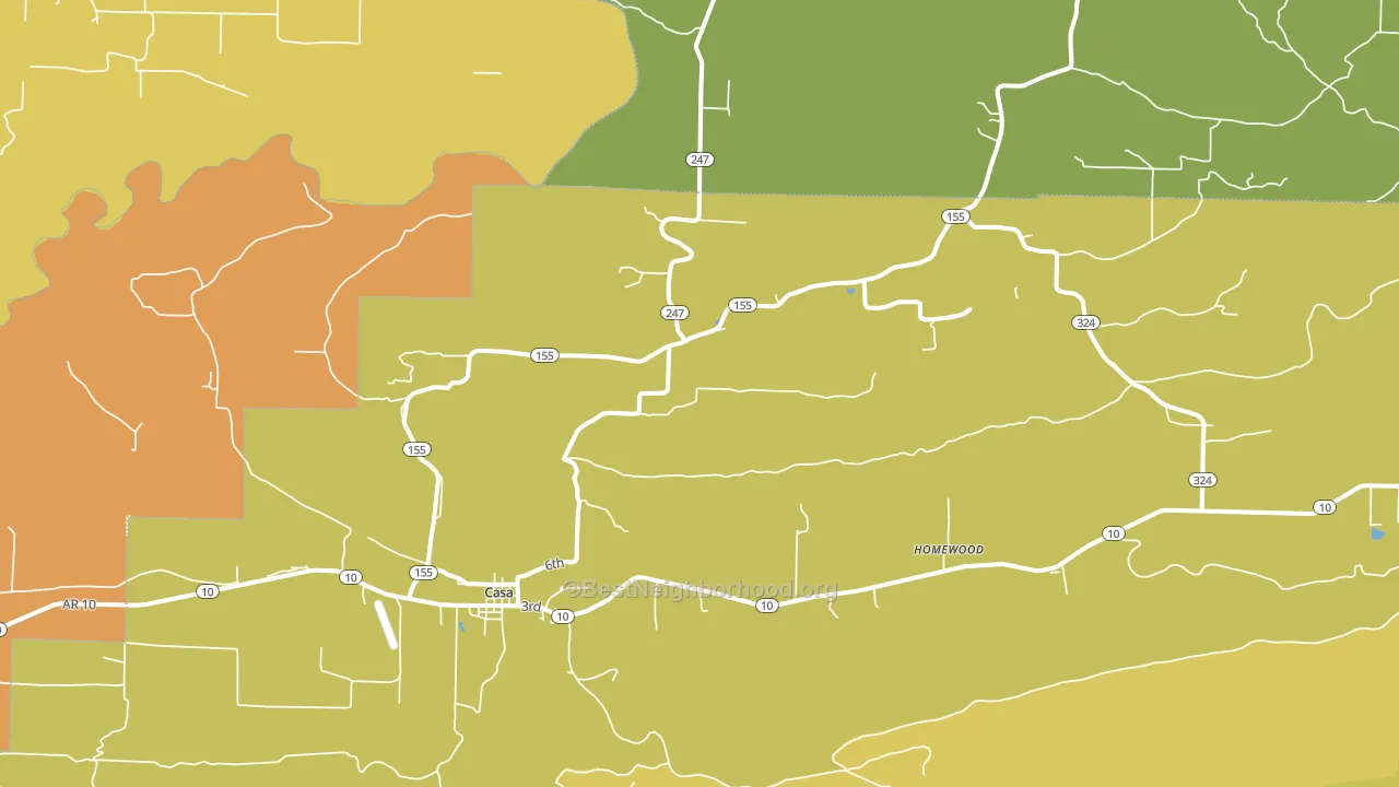 72025, AR block-group voter-turnout map