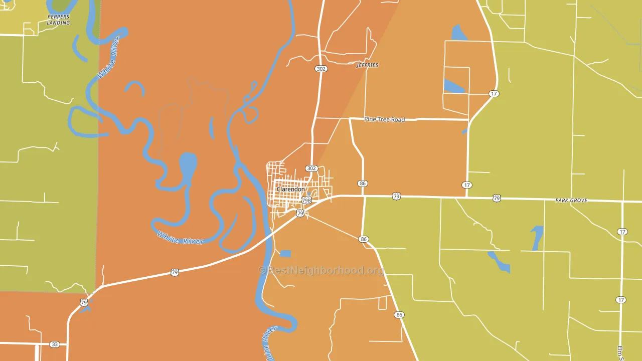 72029, AR block-group voter-turnout map