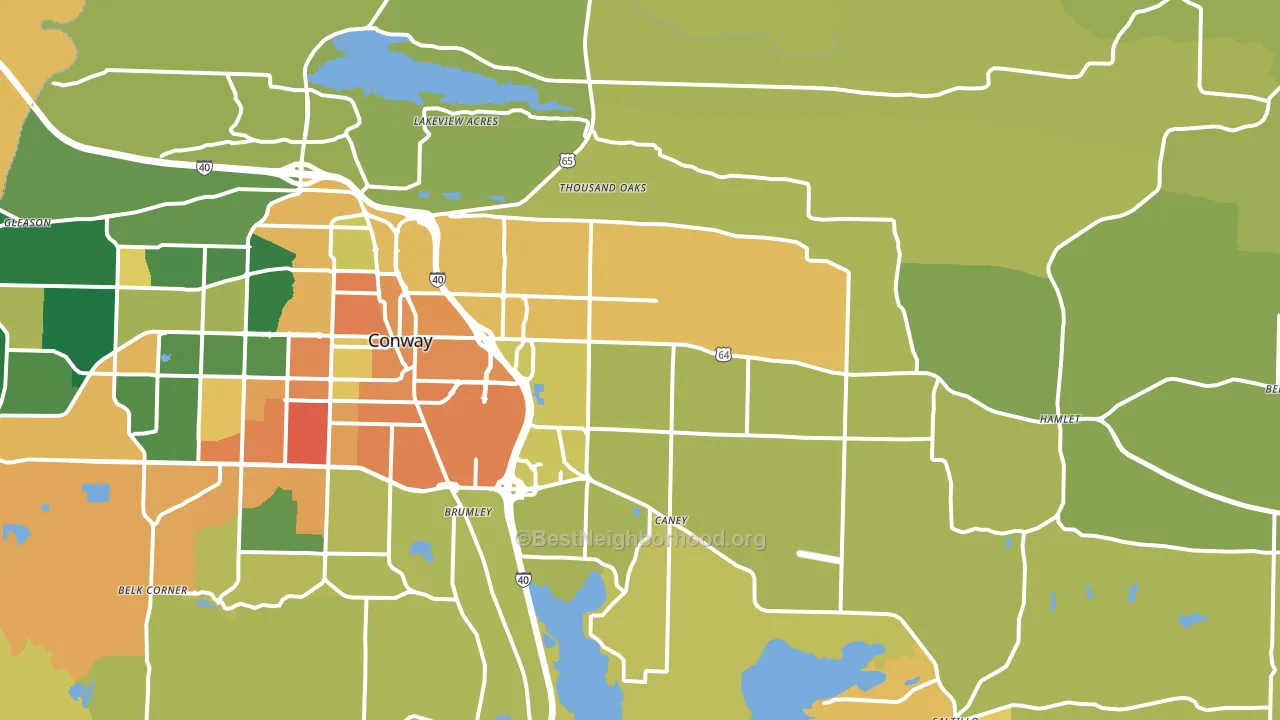 72032, AR block-group voter-turnout map