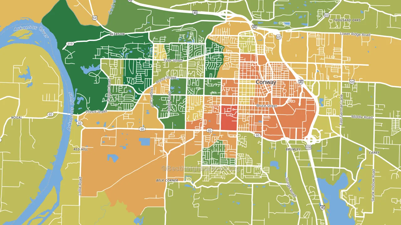 72034, AR block-group voter-turnout map