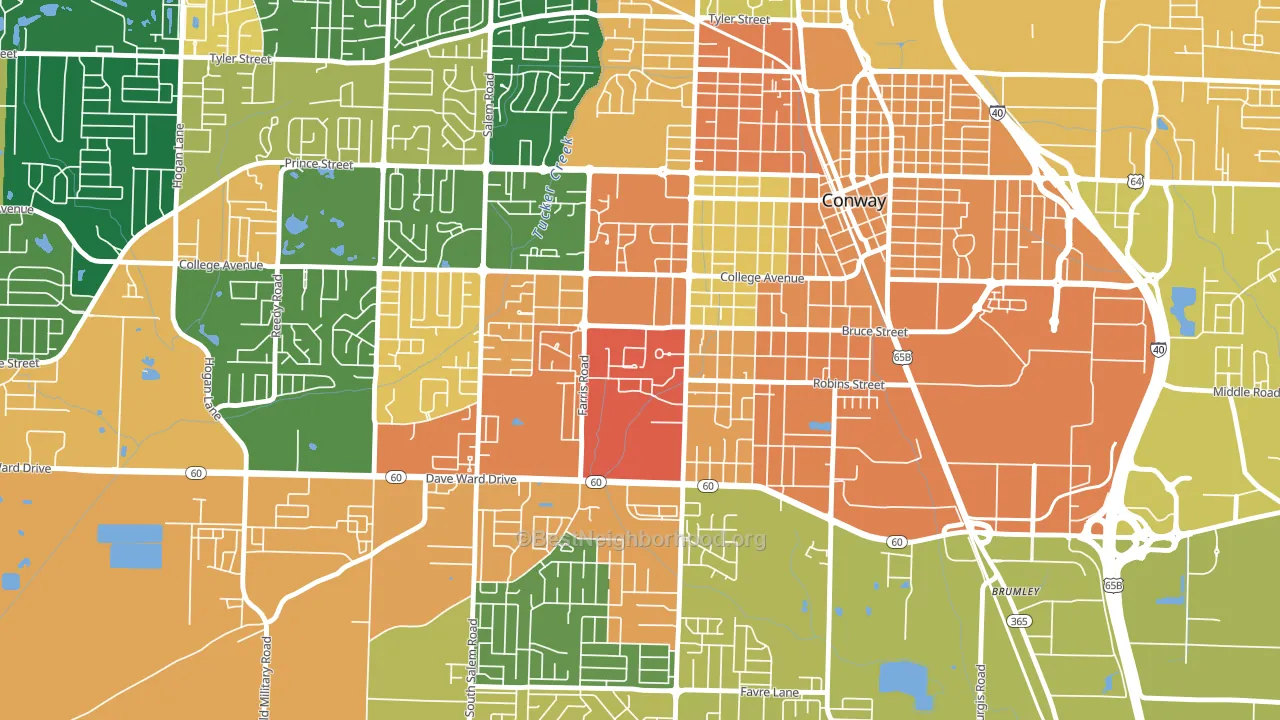 72035, AR block-group voter-turnout map