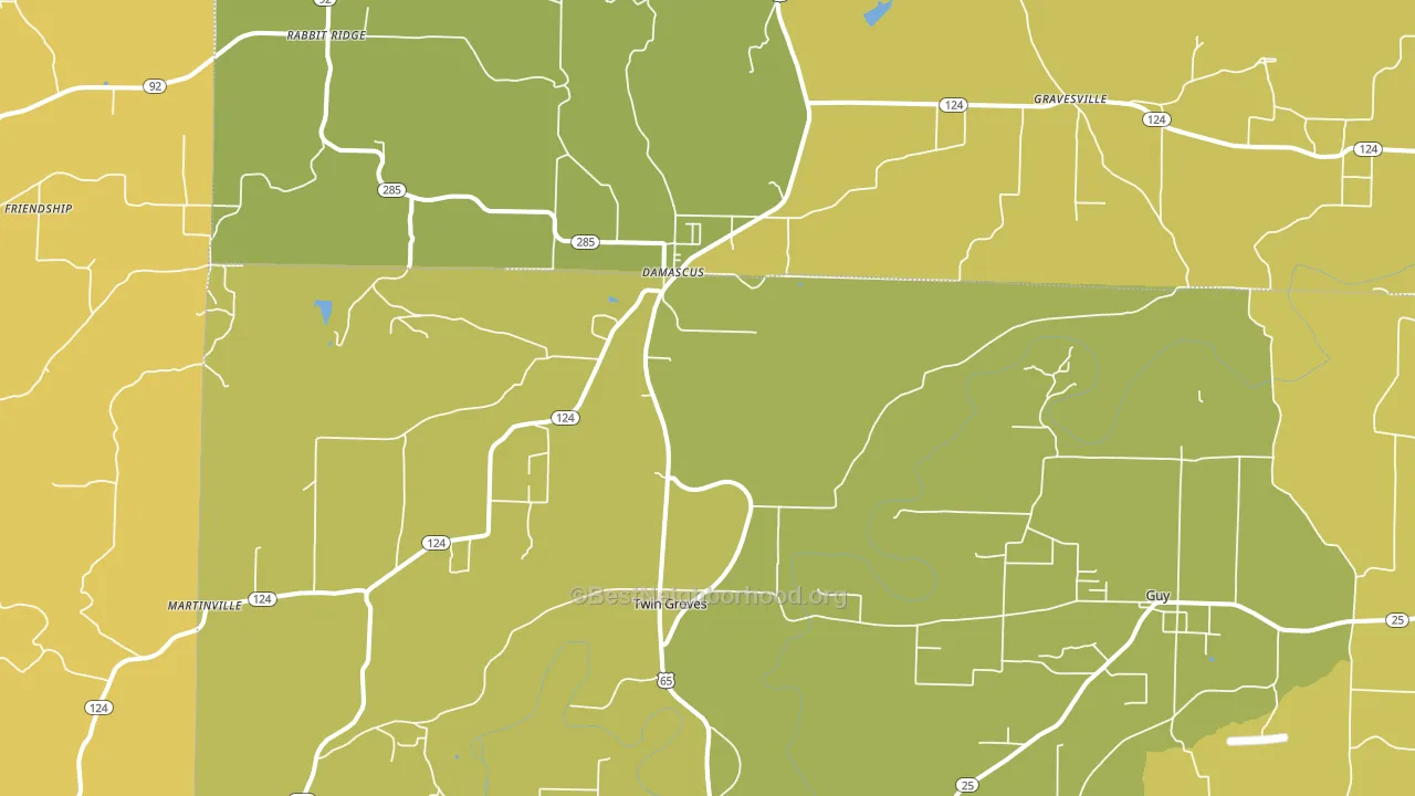 72039, AR block-group voter-turnout map