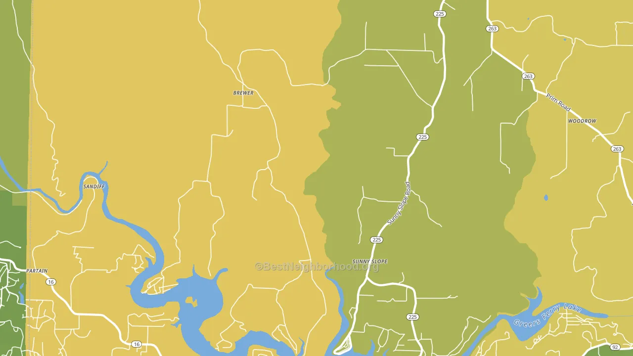 72044, AR block-group voter-turnout map