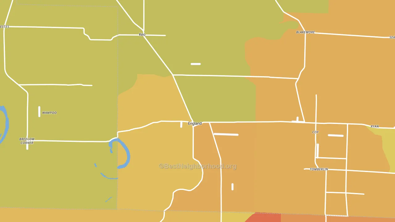 72046, AR block-group voter-turnout map