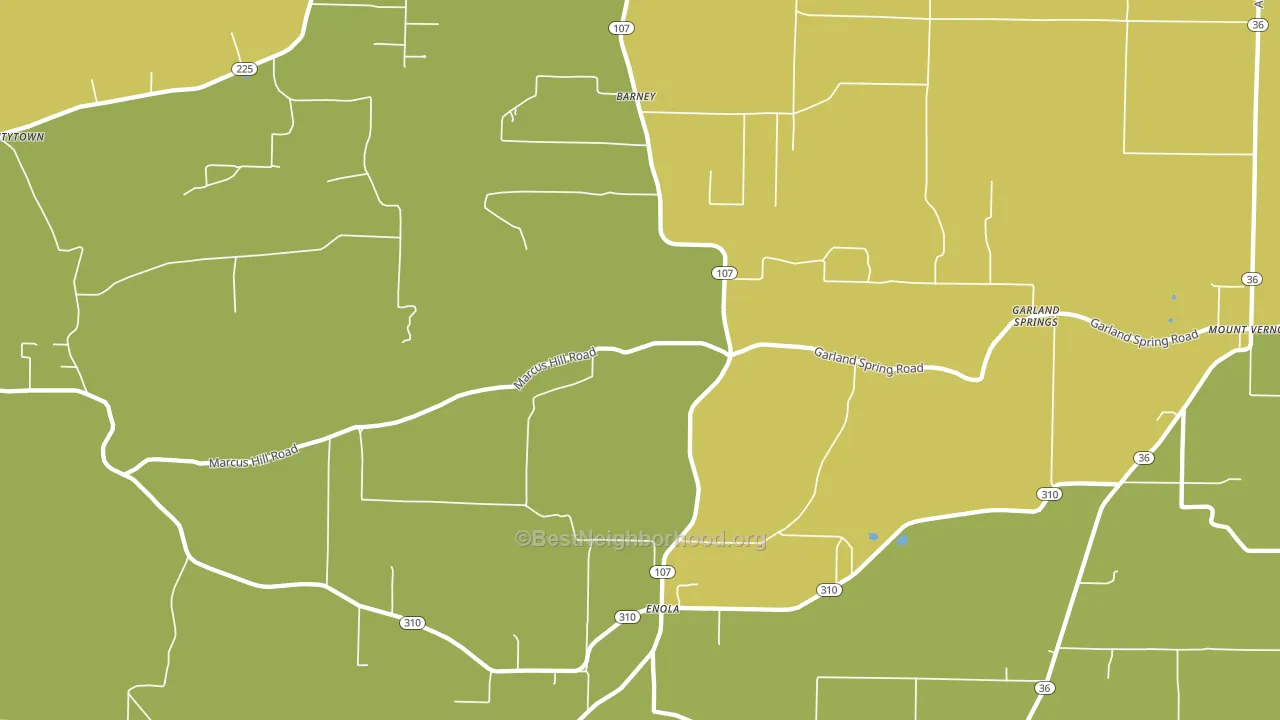 72047, AR block-group voter-turnout map