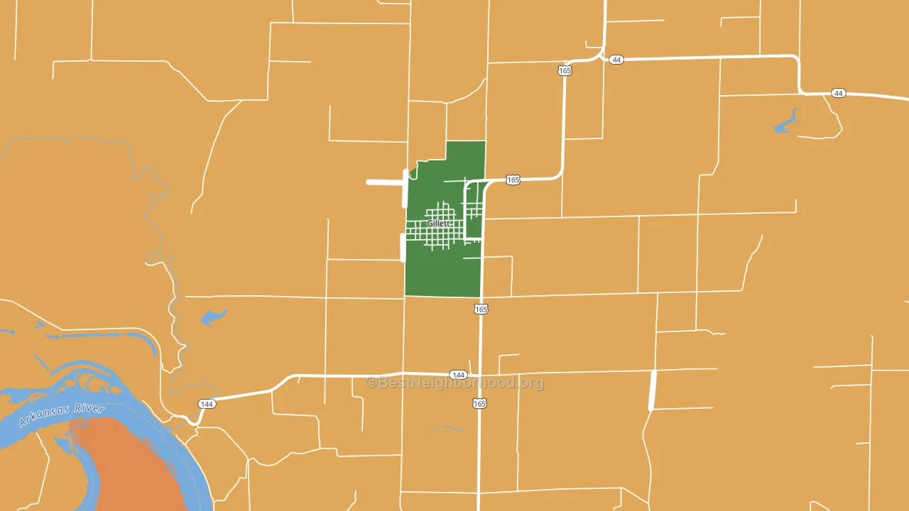72055, AR block-group voter-turnout map