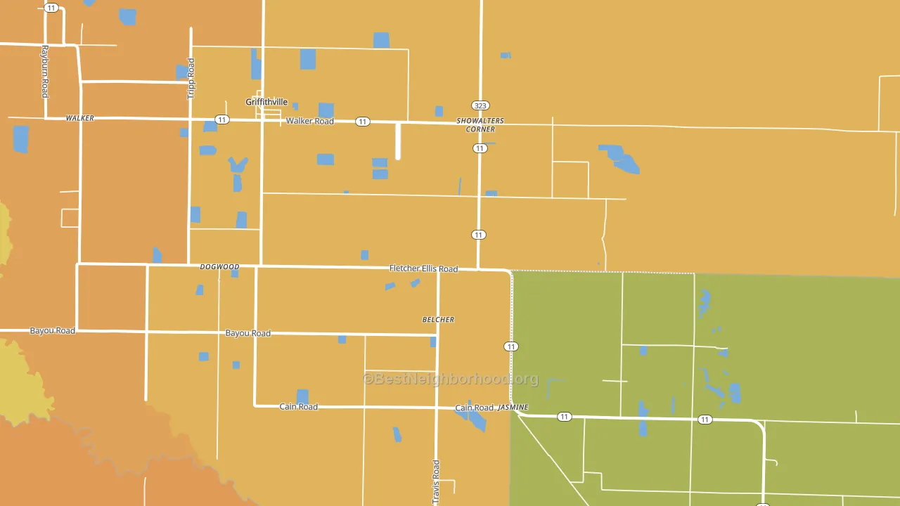 72060, AR block-group voter-turnout map