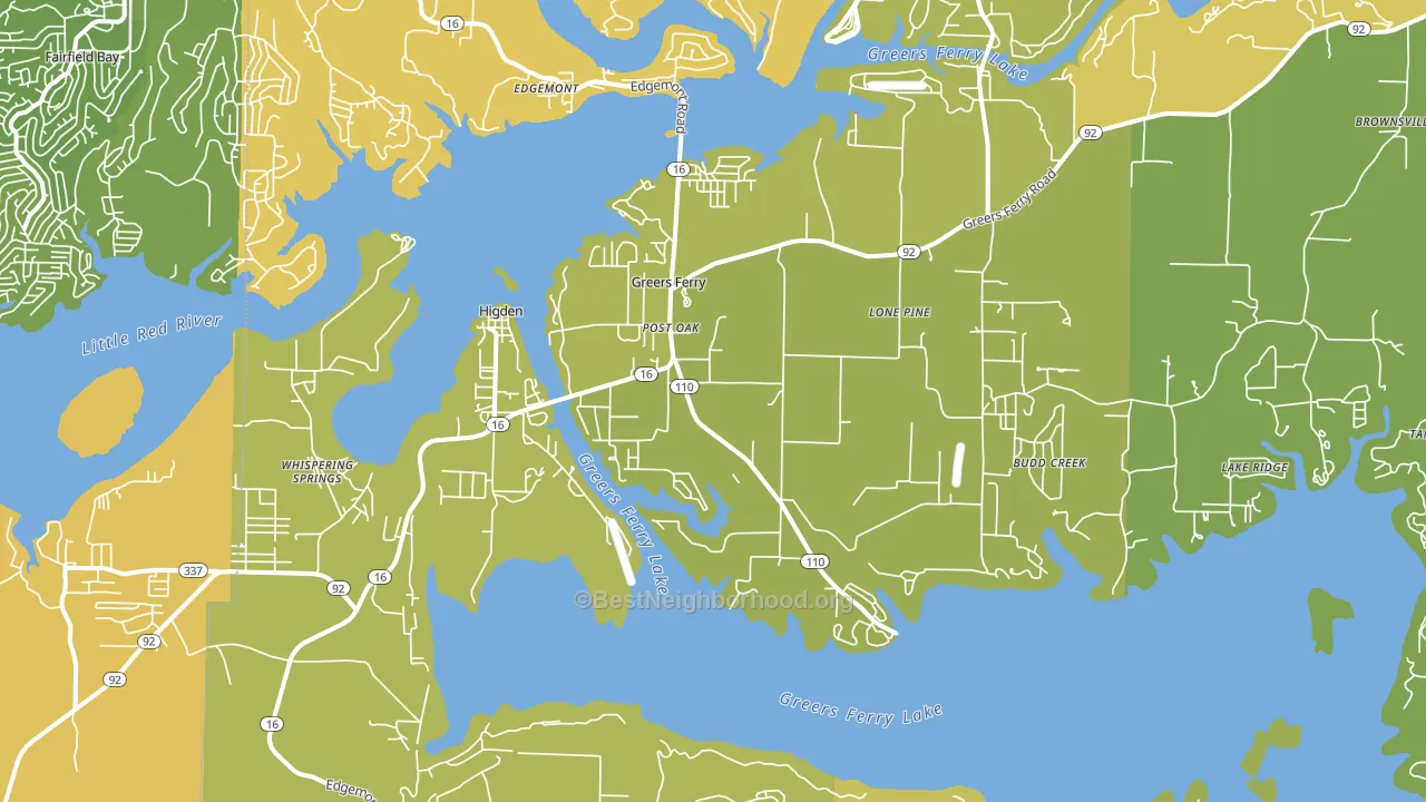 72067, AR block-group voter-turnout map
