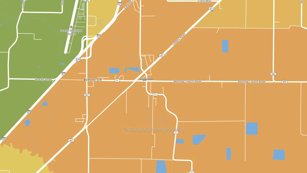 72068, AR block-group voter-turnout map