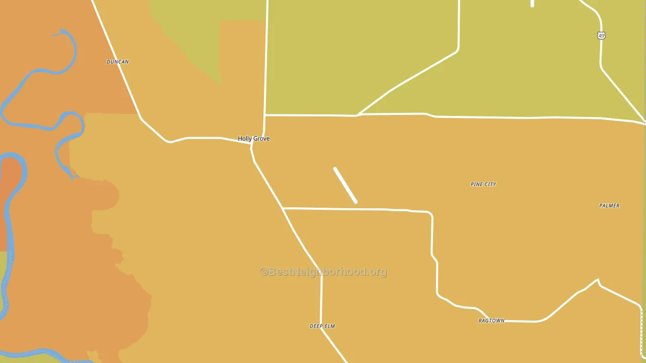 72069, AR block-group voter-turnout map