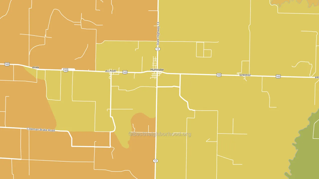 72072, AR block-group voter-turnout map