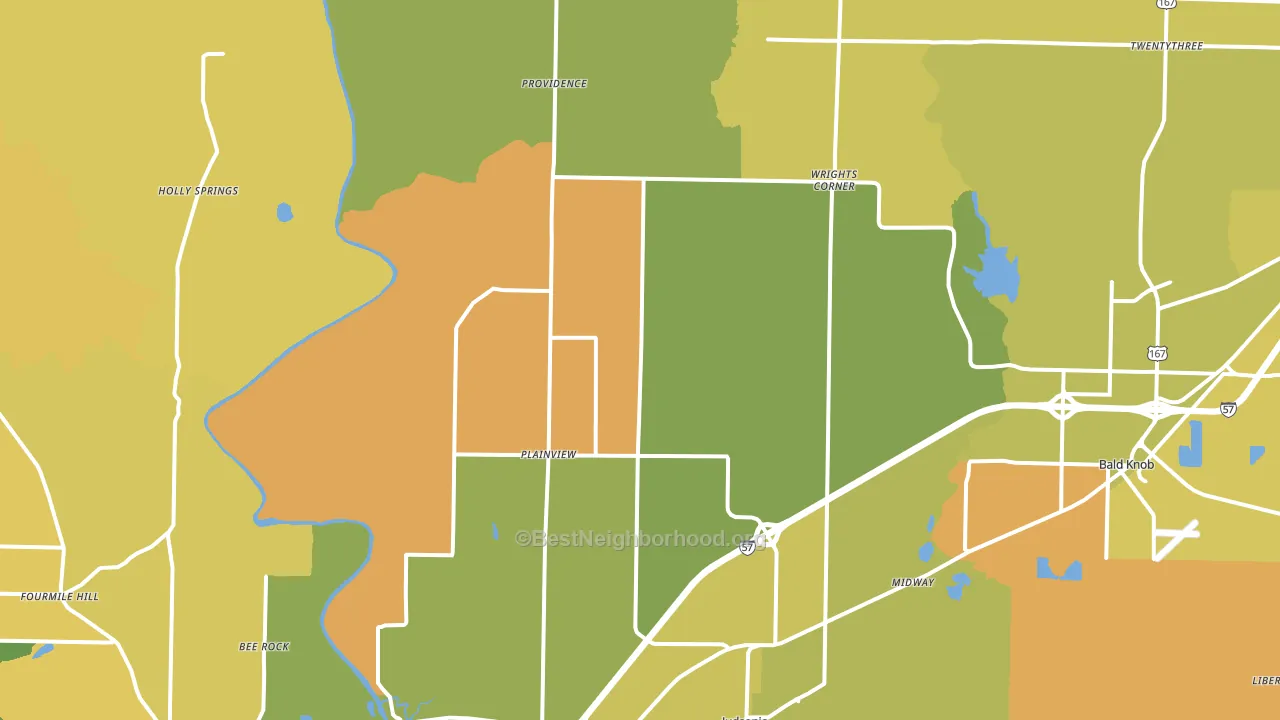 72081, AR block-group voter-turnout map